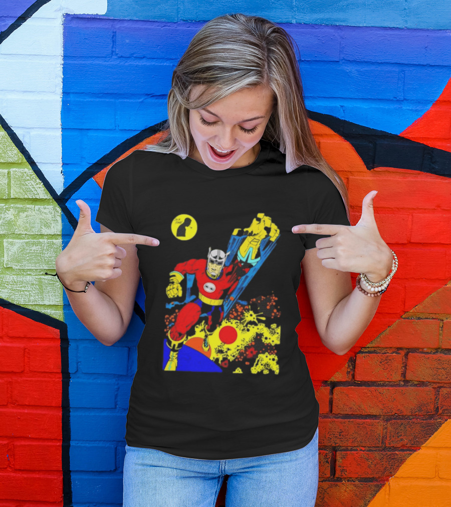 Jack Kirby Galactic Superhero Comic Book Dynamic Action T-Shirt