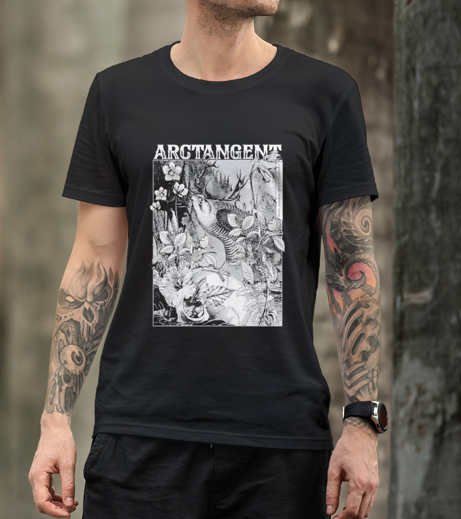 Arctangent Fernhill Farm Festival 2026 Bird Antlers Floral T-Shirt
