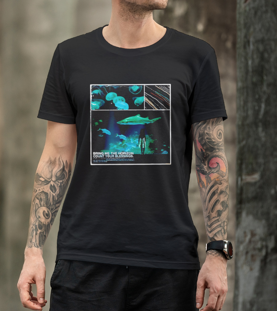 Bring Me The Horizon Count Your Blessings Aquarium Sharks And Jellyfish T-Shirt