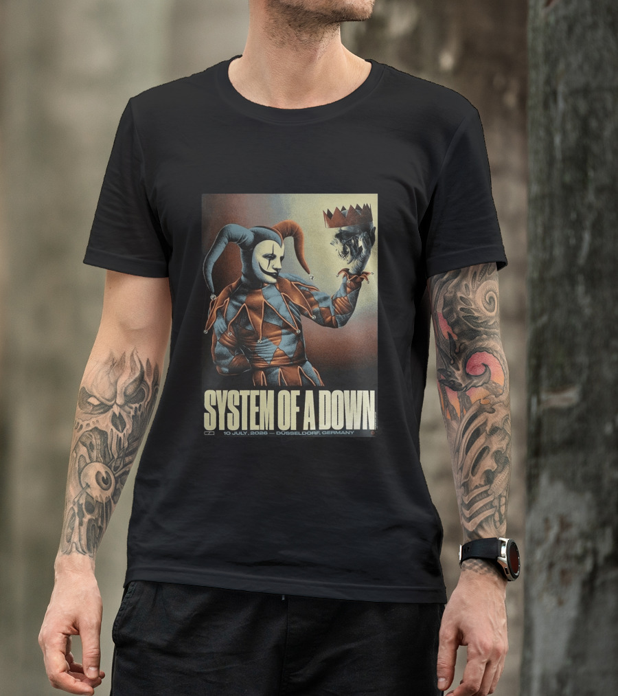 System Of A Down 2026 Düsseldorf Germany Pop Up Shop The Clown 10 July Open Air Park T-Shirt
