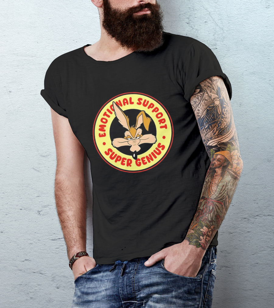 Wile E Coyote Emotional Support Super Genius T-Shirt