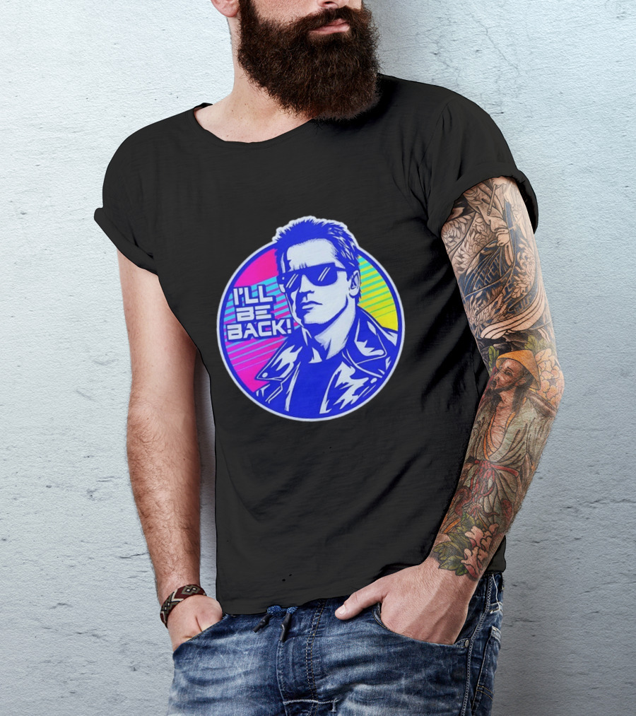 I'll Be Back Terminator Retro Neon T-Shirt