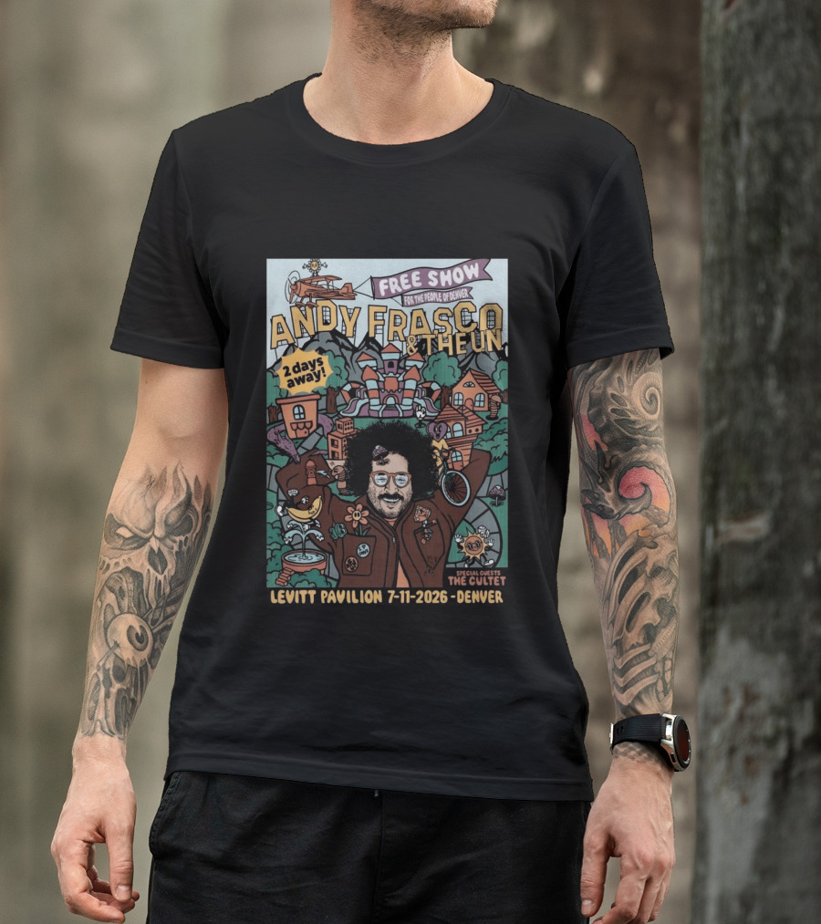 Andy Frasco & The U.N. Free Show Levitt Pavilion Denver 7 11 2026 Special Guests The Cutlet T-Shirt