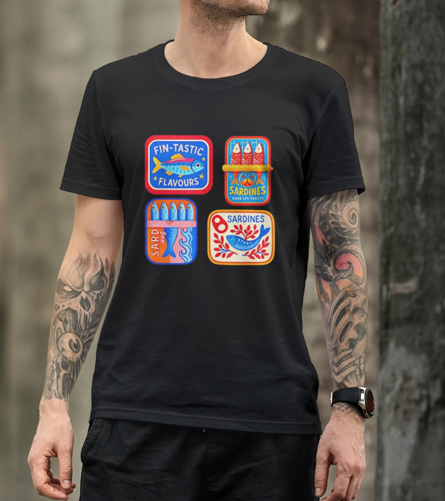 Fin Tastic Flavours Sardines Pour Les Toasts Sardines Sard Under The Sea T-Shirt