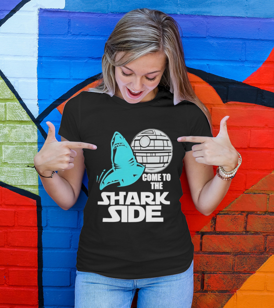 Come To The Shark Side With Death Star T-Shirt
