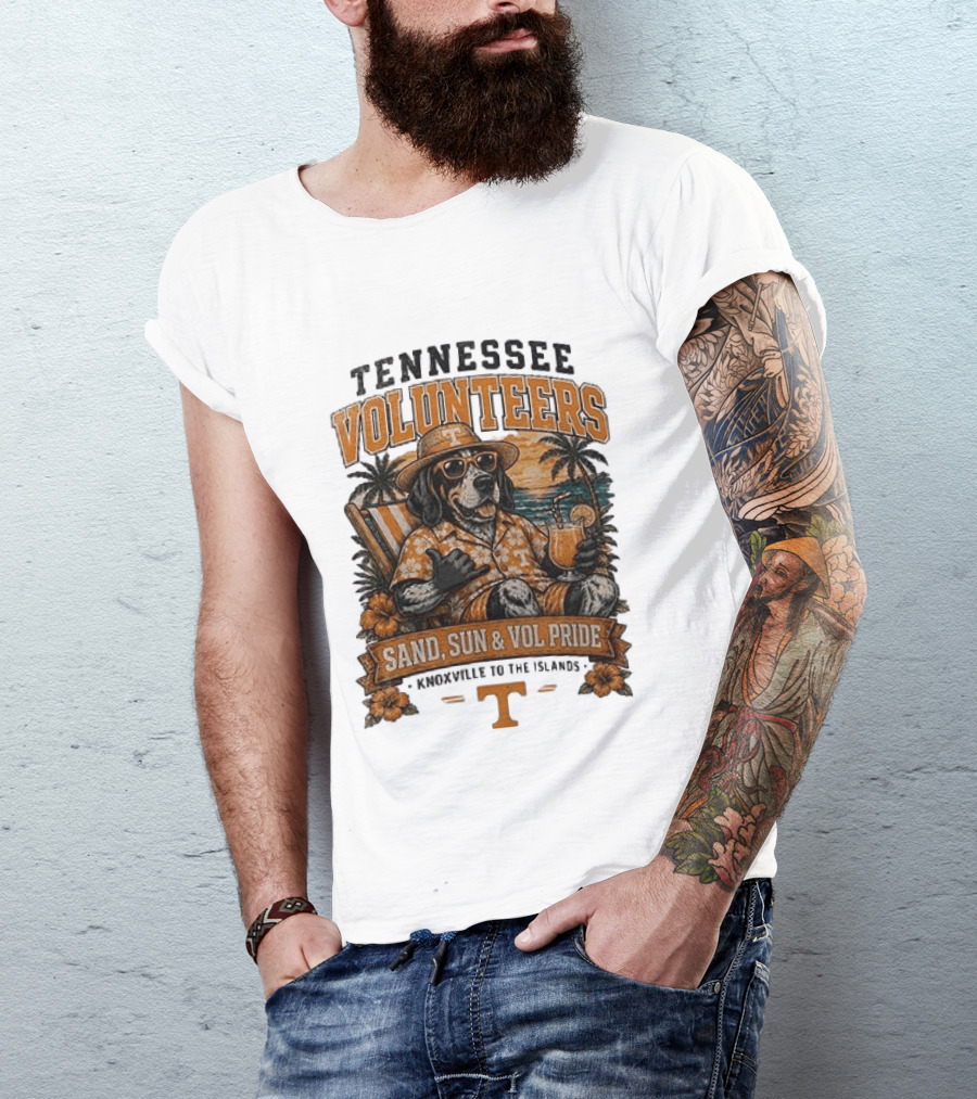 Tennessee Volunteers Sand Sun Knoxville To The Islands Vol Pride T-Shirt