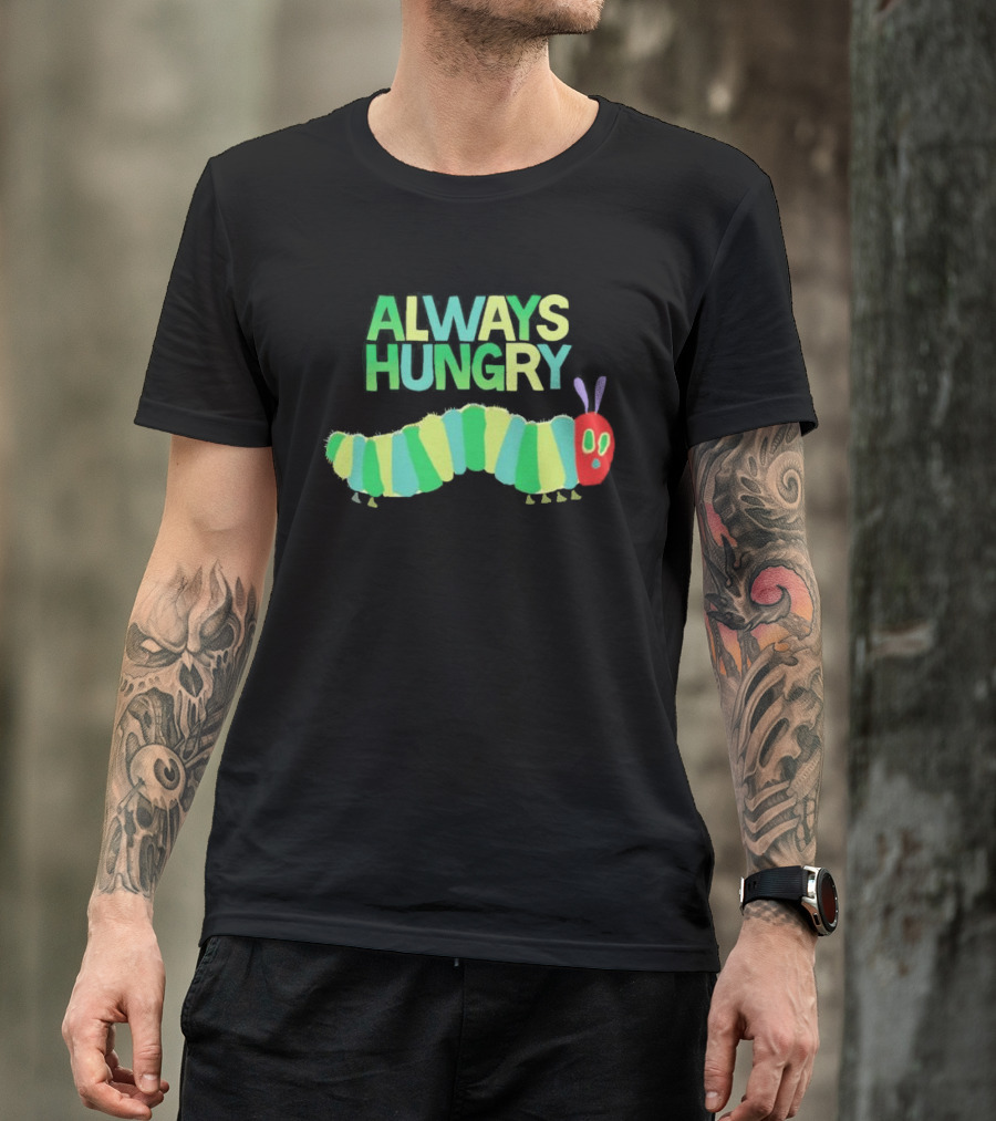 Always Hungry Caterpillar Colorful Striped Insect T-Shirt