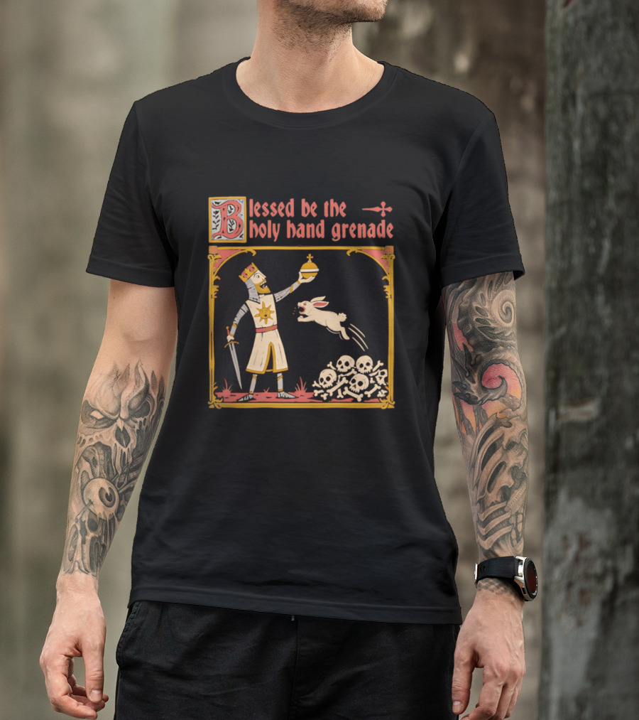 Blessed Be The Holy Hand Grenade Monty Python Knight T-Shirt