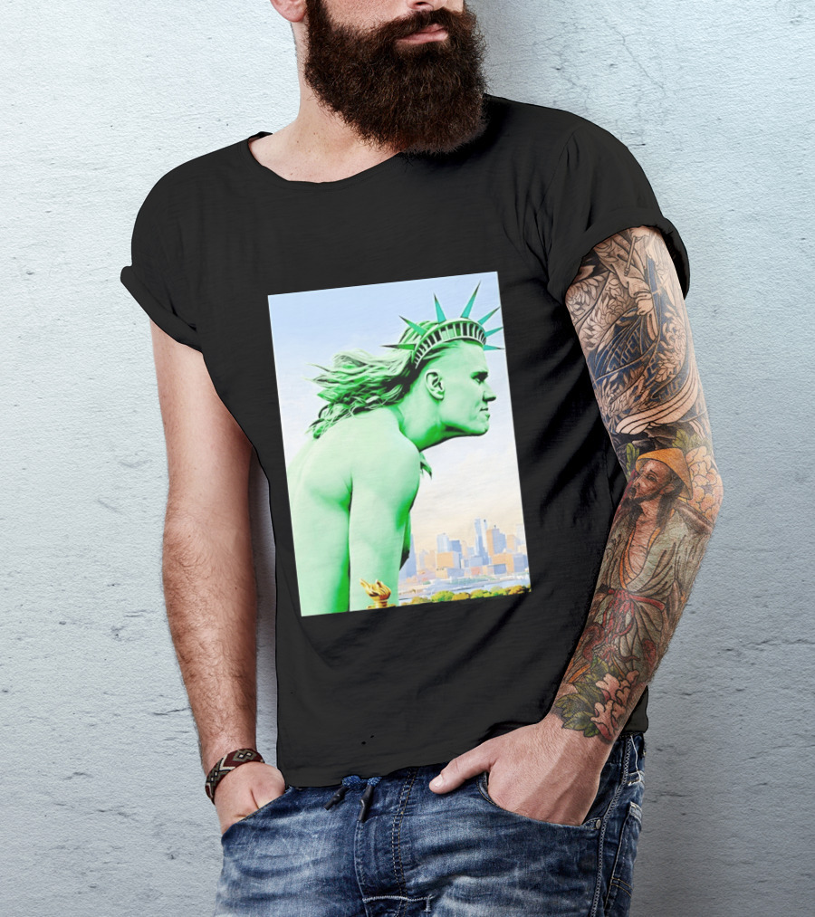 Erling Haaland Liberty Statue Meme T-Shirt