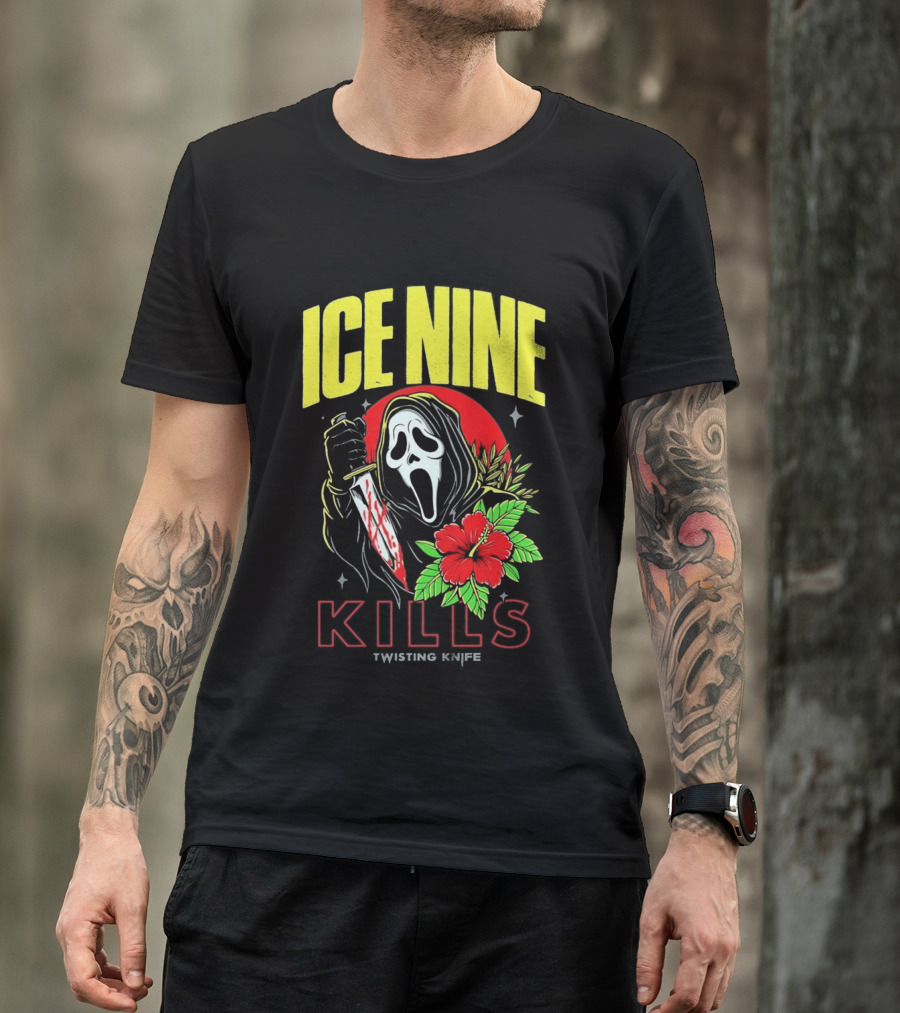 Ice Nine Kills Ghostface Twisting Knife Aloha Sidney Summer Of Silence 2026 Collection T-Shirt