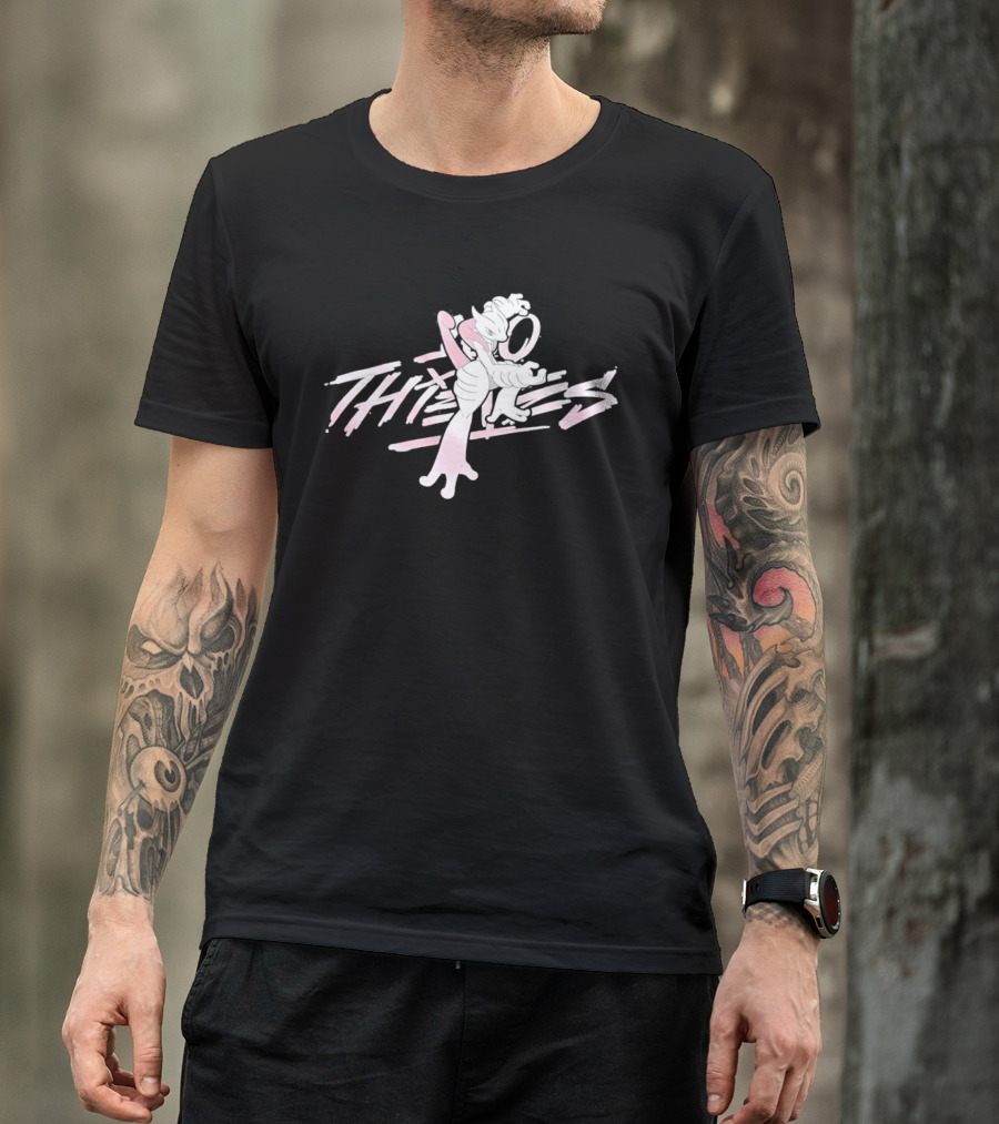 Mewtwo 100 Thieves Pokemon Collaboration Esports T-Shirt