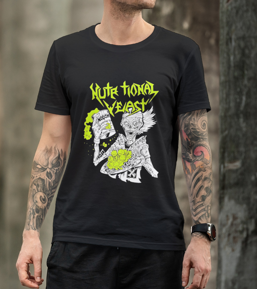 Nutritional Yeast Nooch Vegan Yummy B12 Skeleton T-Shirt