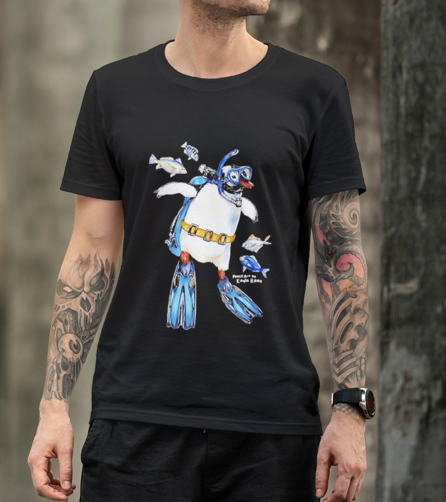 Penguin Snorkeling Underwater Adventure By Gonçalo Barriga T-Shirt