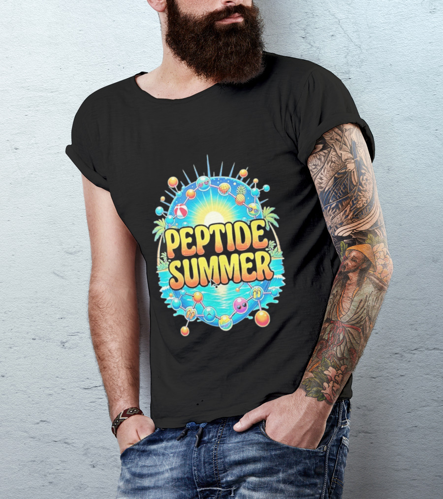 Peptide Summer Tropical Molecular Science Beach Vibe T-Shirt