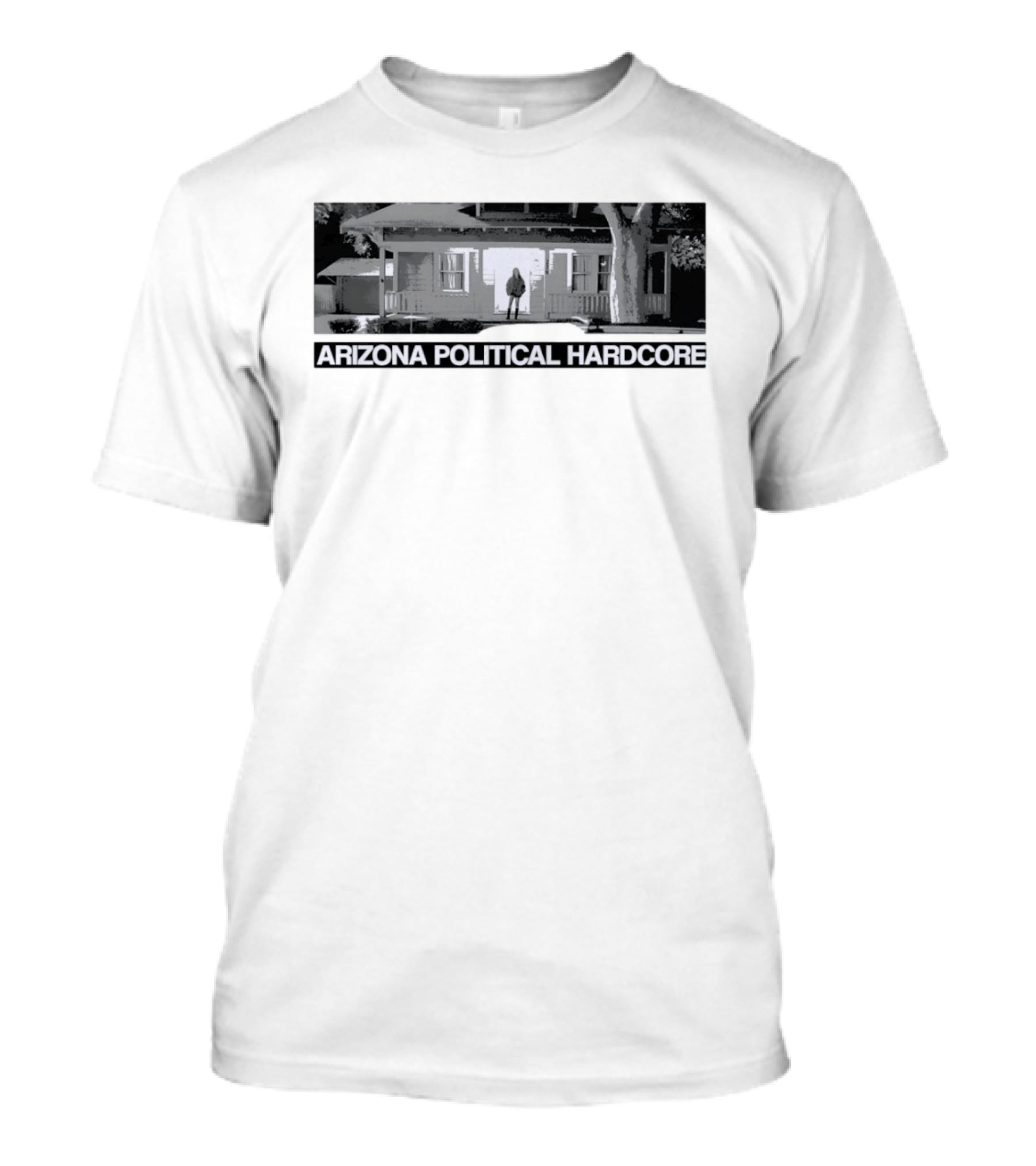 Arizona Political Hardcore House Black And White T-Shirt