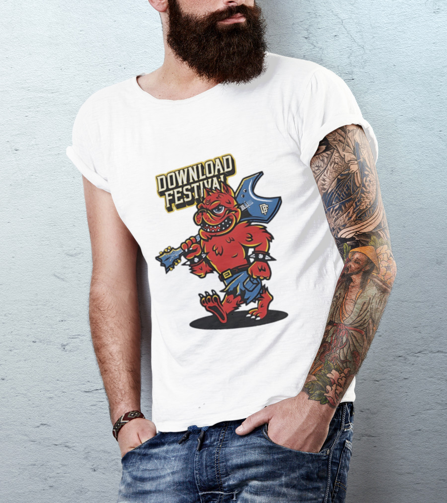 Download Festival Hellhound Character With Guitar T-Shirt