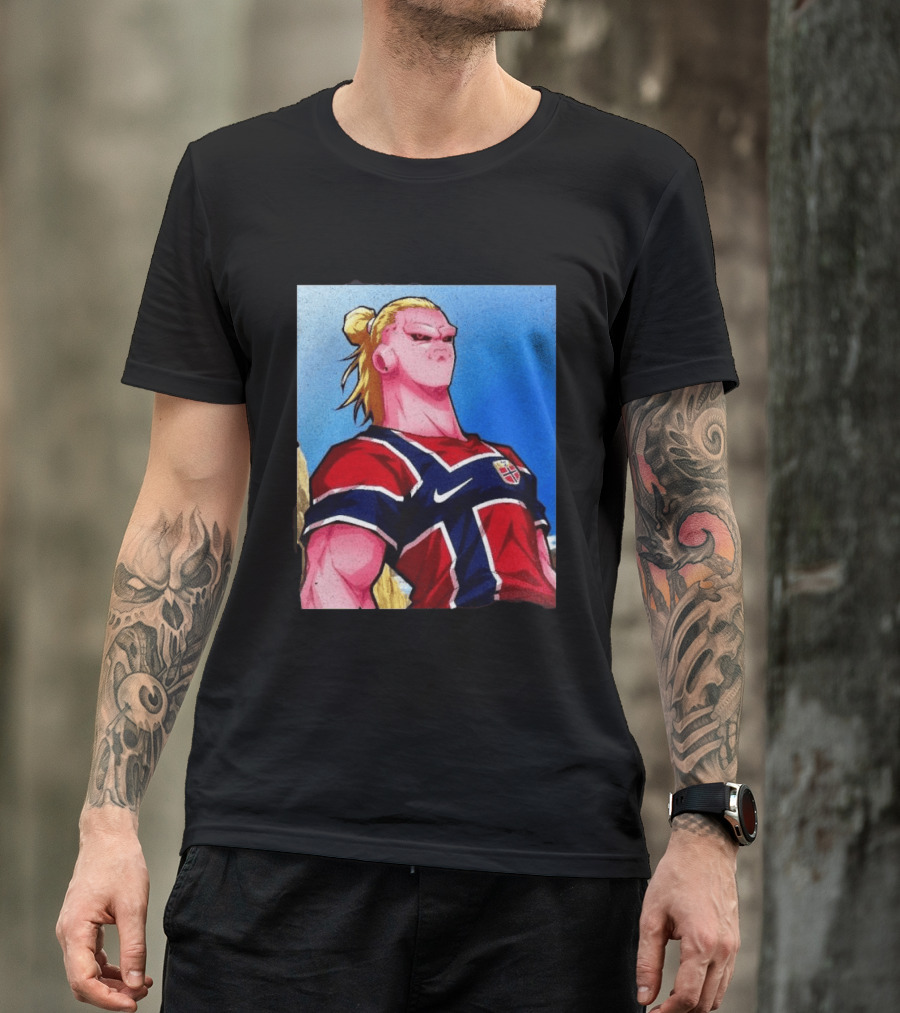 Erling Haaland Majin Buu Norway Dragon Ball Fusion T-Shirt