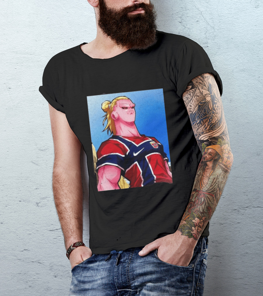 Erling Haaland Majin Buu Norway Dragon Ball Fusion T-Shirt