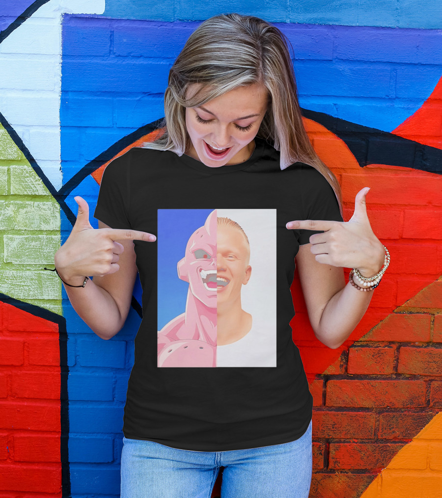 Erling Haaland Majin Buu Face Swap T-Shirt