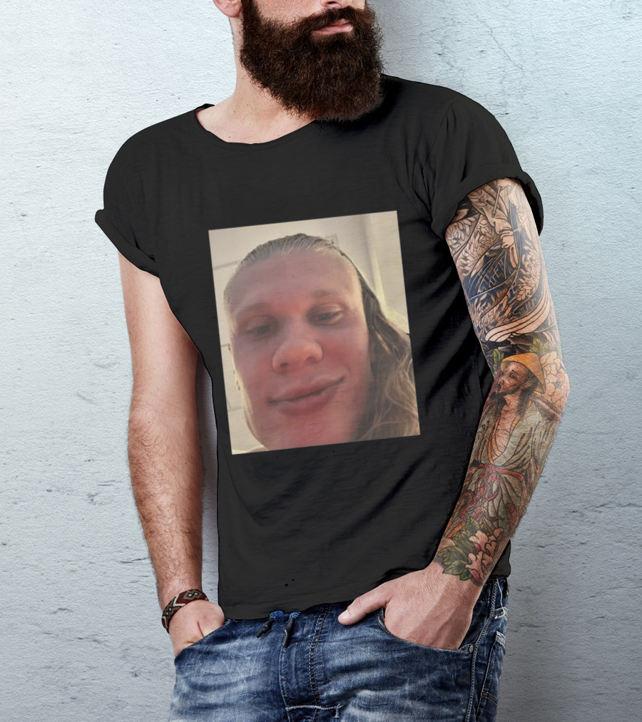 Erling Haaland S Face Close Up T-Shirt