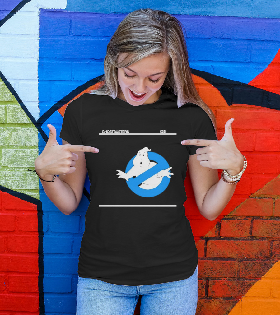 Ghostbusters 80s Movie Classic Blue Ghost Icon GB T-Shirt