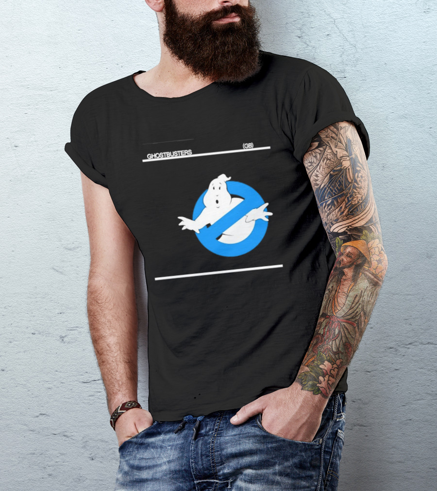 Ghostbusters 80s Movie Classic Blue Ghost Icon GB T-Shirt