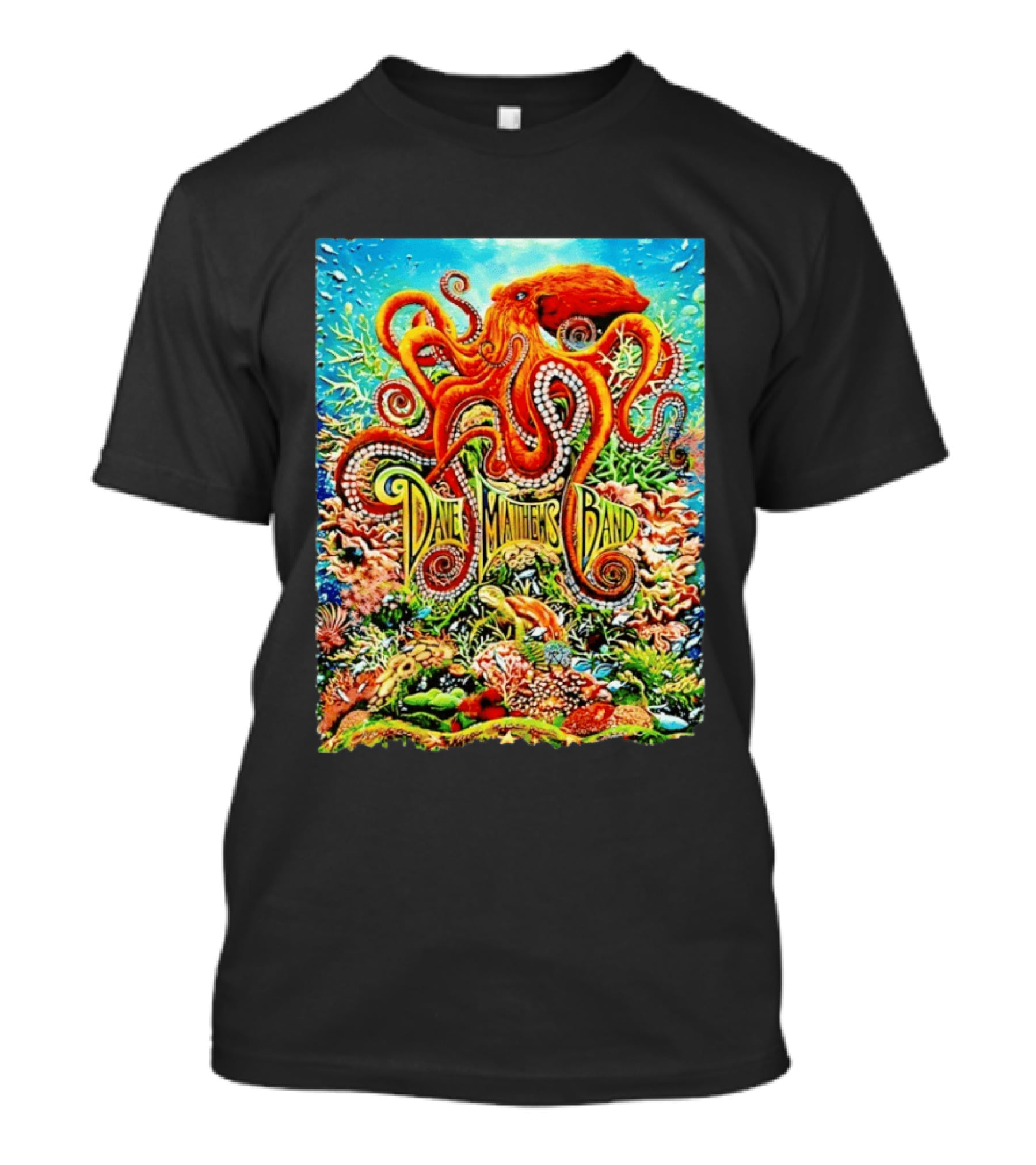 Dave Matthews Band Camden New Freedom Mortgage Pavilion July 11 2026 Colorful Octopus Underwater Scene T-Shirt