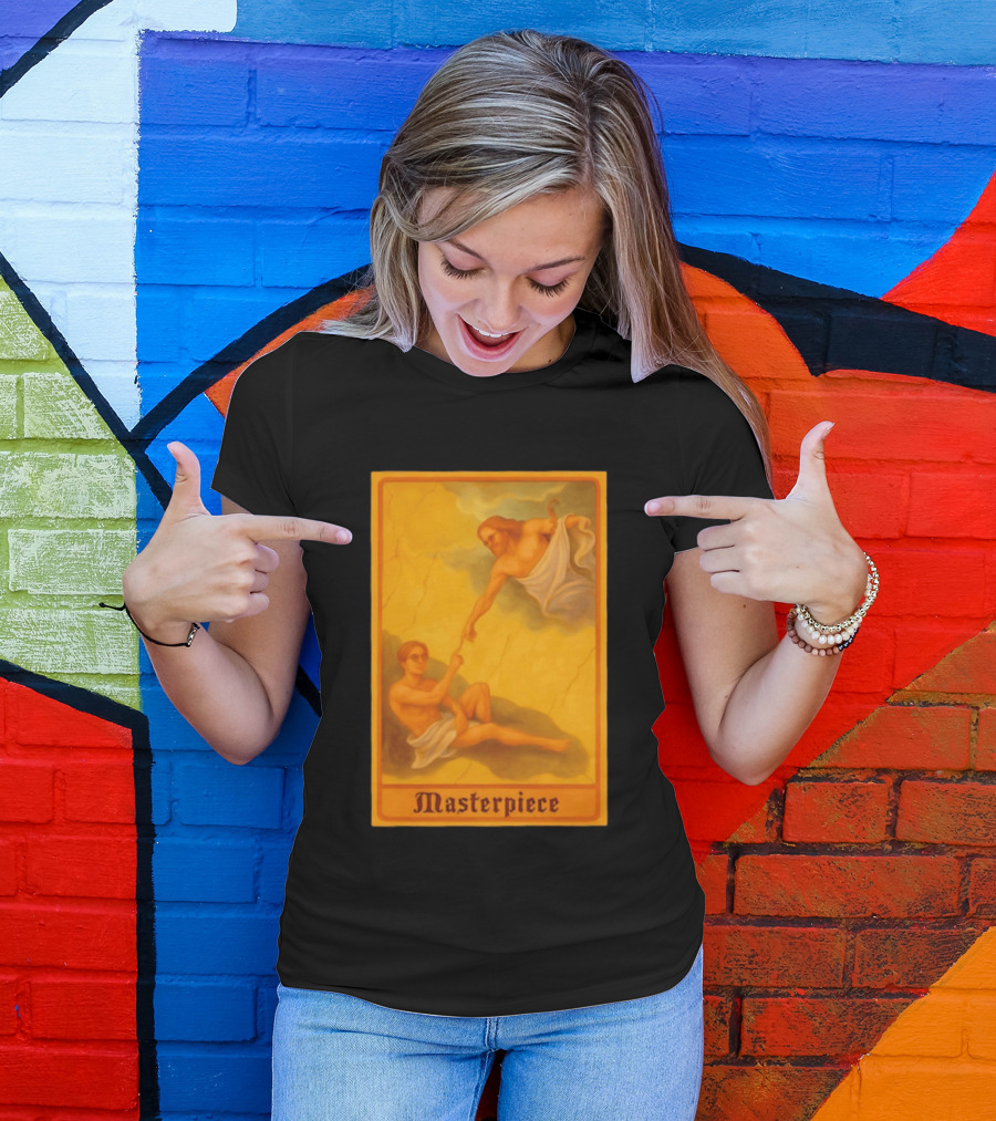 Masterpiece Michelangelo Creation Of Adam Iconic Classic Renaissance T-Shirt