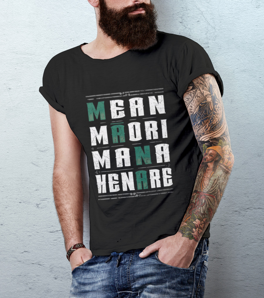 Mean Maori Mana Henare Distressed T-Shirt