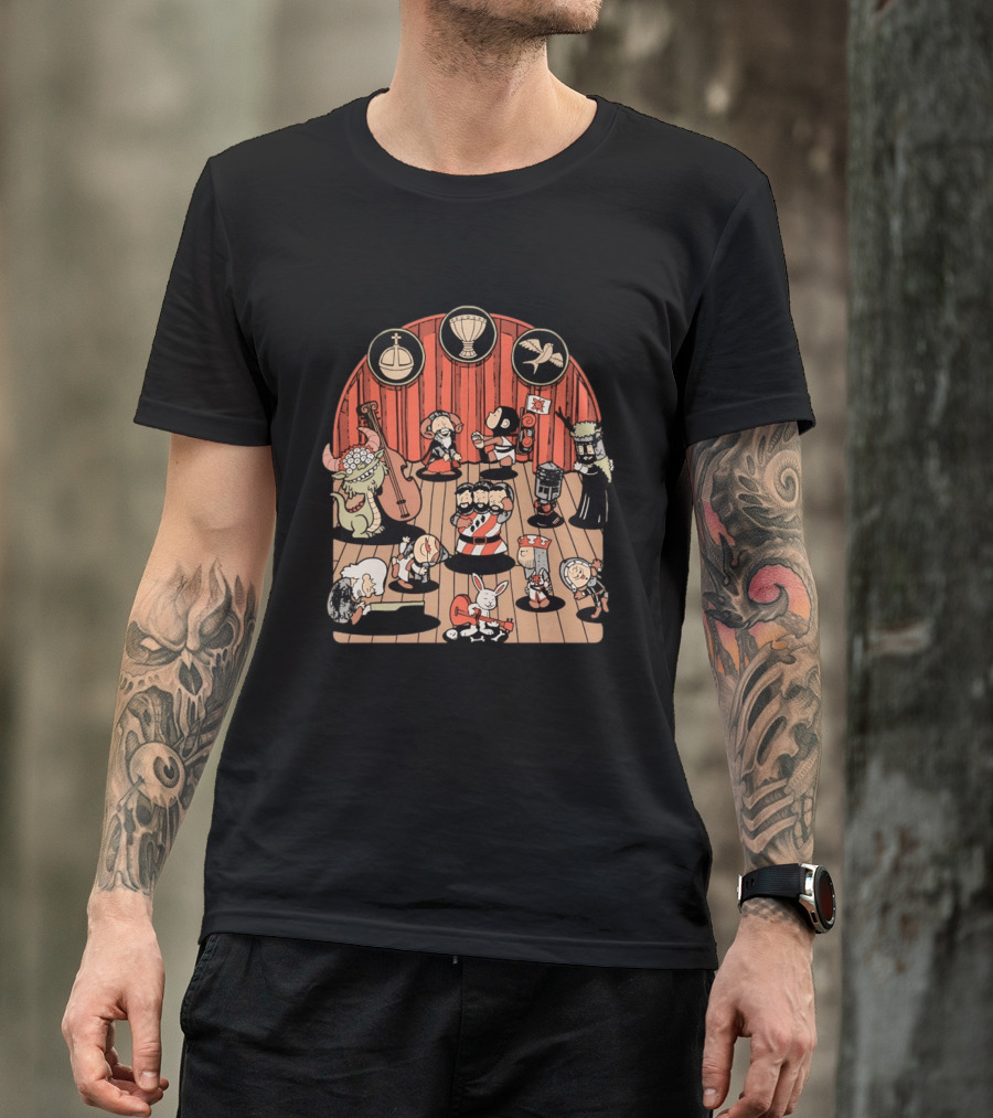 Monty Python And The Holy Grail Medieval Band Peanuts Style Scene T-Shirt