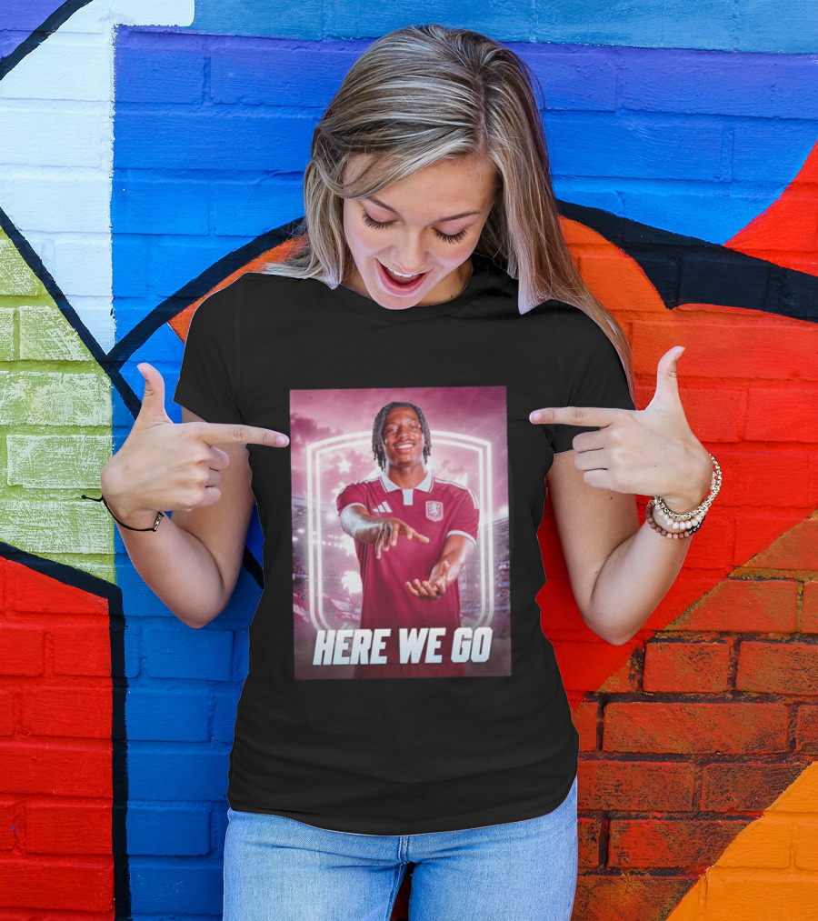 Jaden Philogene Here We Go Aston Villa Soccer Star Enthusiasm T-Shirt