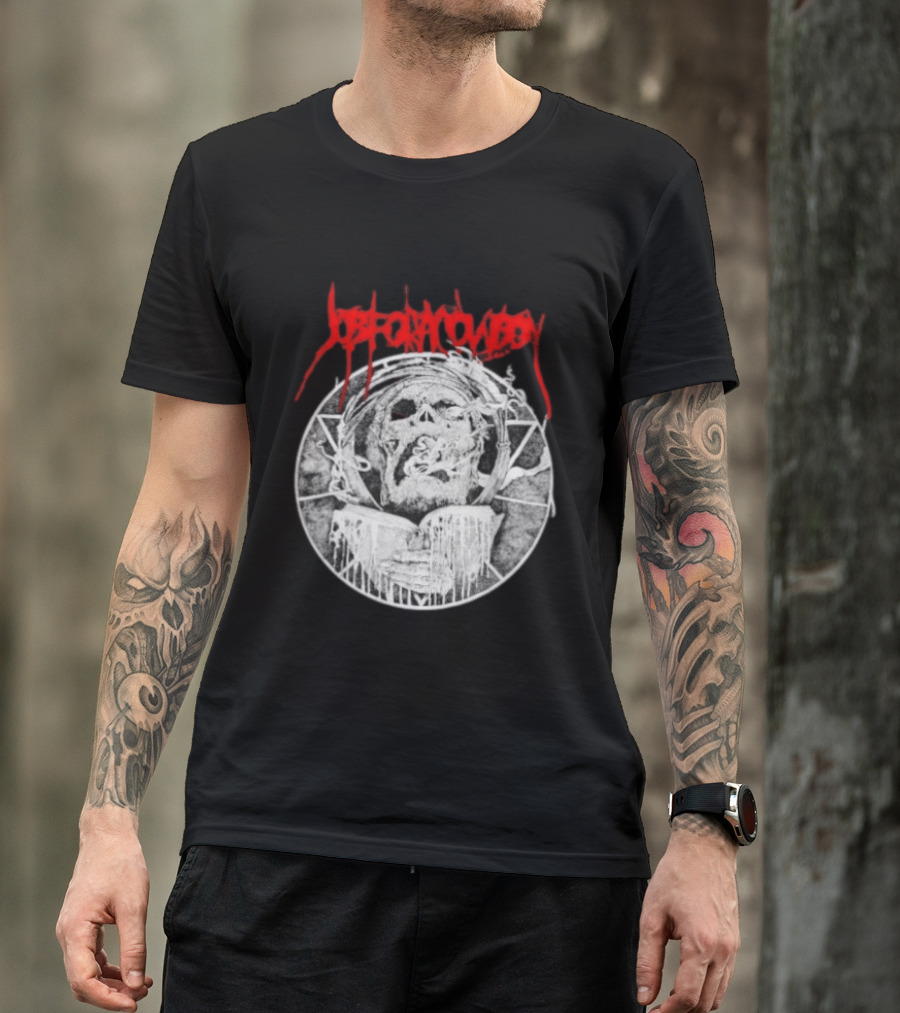 Job For A Cowboy Smoking Skull Death Metal T-Shirt