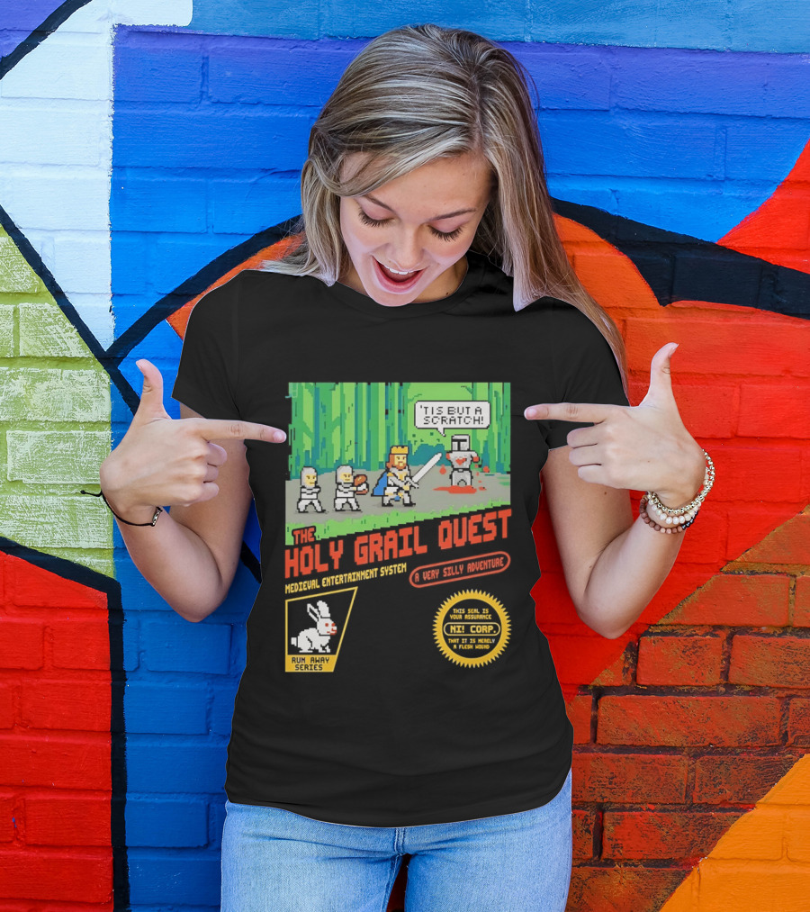 The Holy Grail Quest Medieval Entertainment System A Very Silly Adventure High Score T-Shirt