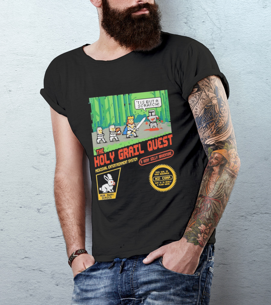 The Holy Grail Quest Medieval Entertainment System A Very Silly Adventure High Score T-Shirt