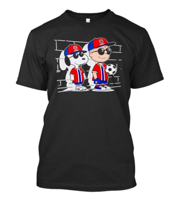 Snoopy Charlie Brown Norway Outfit Sunglasses Soccer T-Shirt