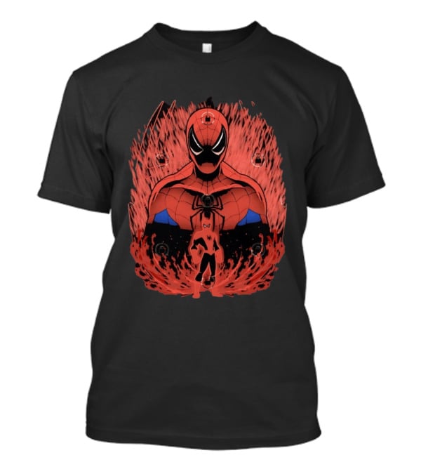 Spider Man Friendly Webslinger Shadowwork Comic T-Shirt
