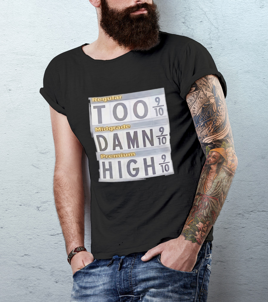 Regular Midgrade Premium Too Damn High Gas Price Meme T-Shirt