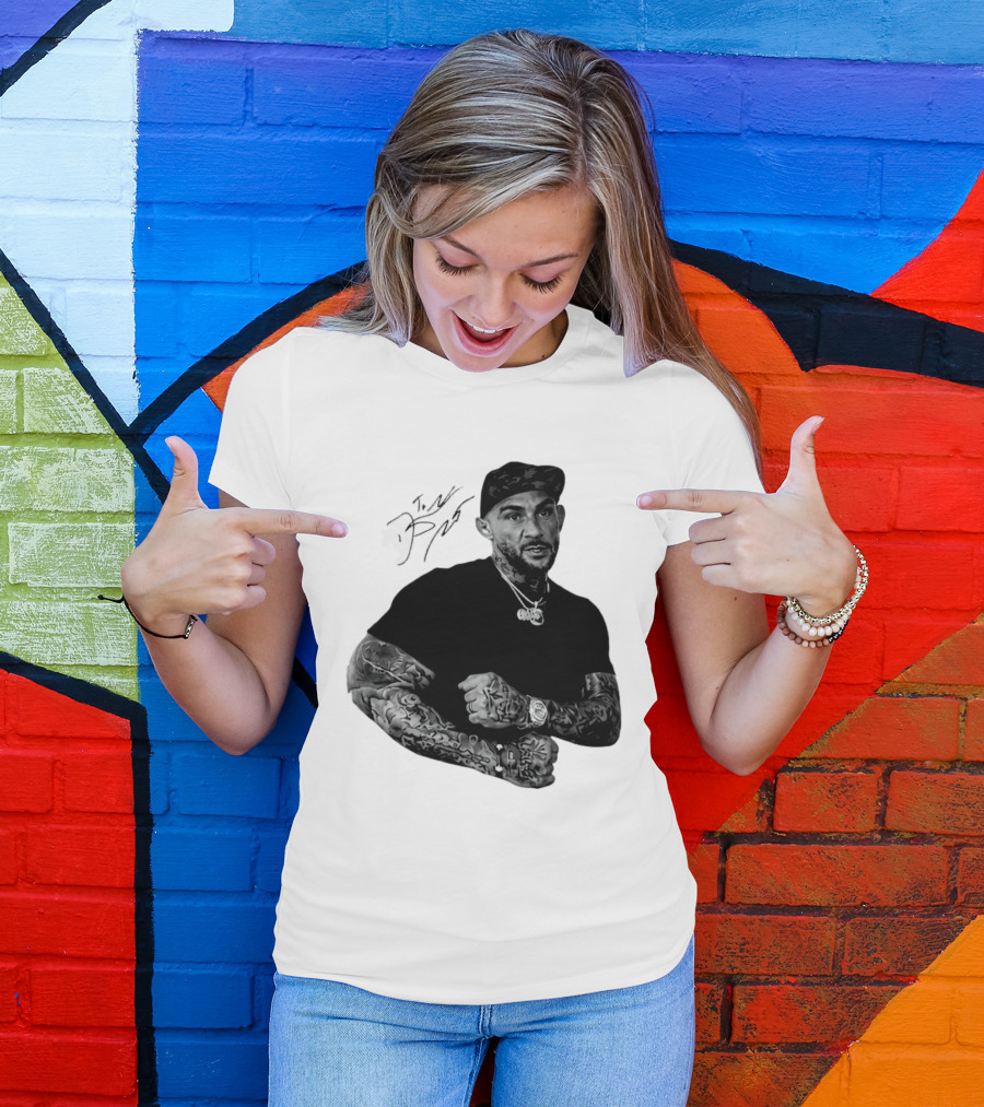 Dustin Poirier The Diamond UFC Tattooed Fighter Black Cap T-Shirt