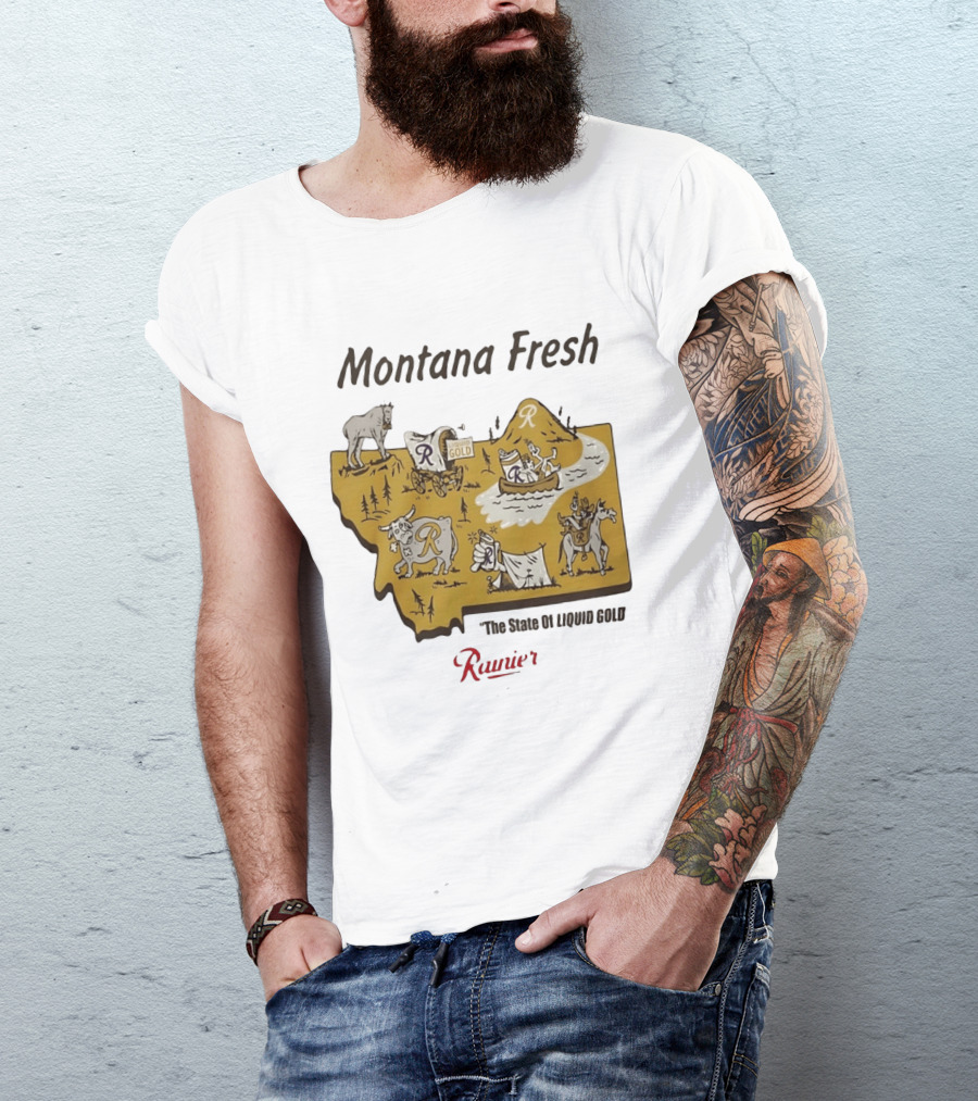 Rainier Montana Fresh The State Of Liquid Gold Liquid Gold T-Shirt
