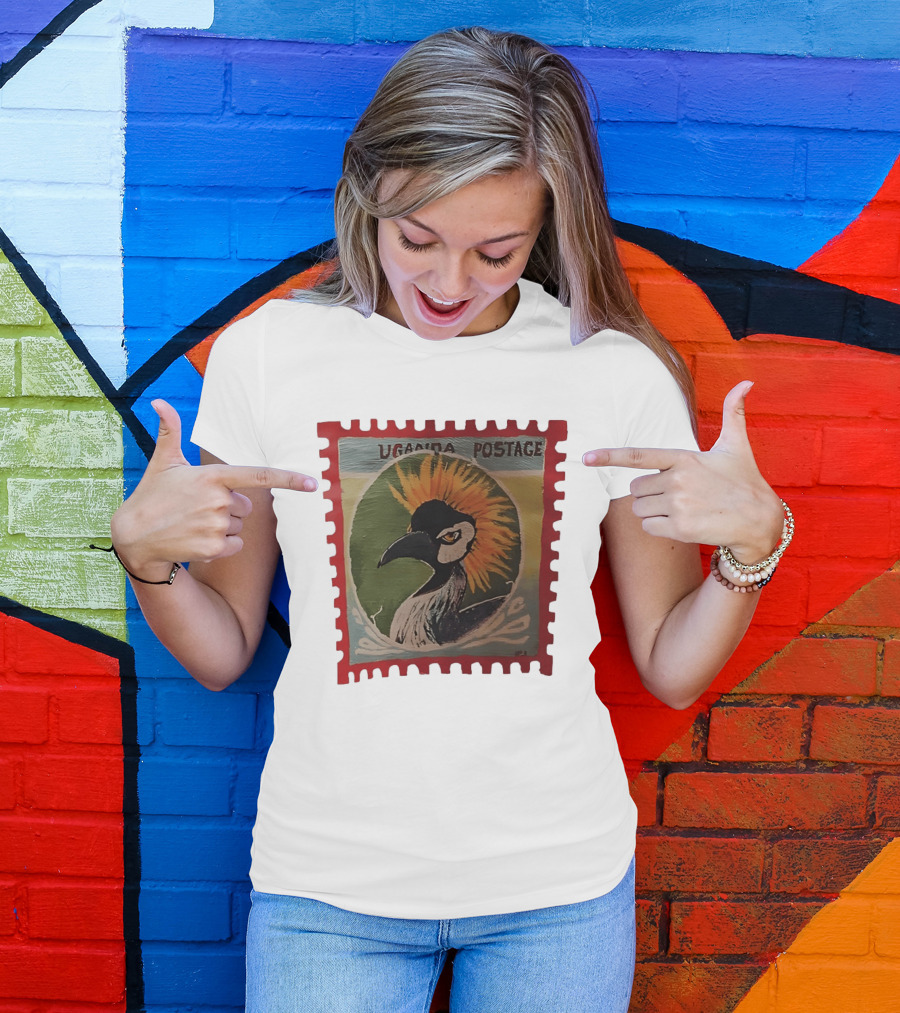 Uganda Postage Stamp Grey Crowned Crane T-Shirt