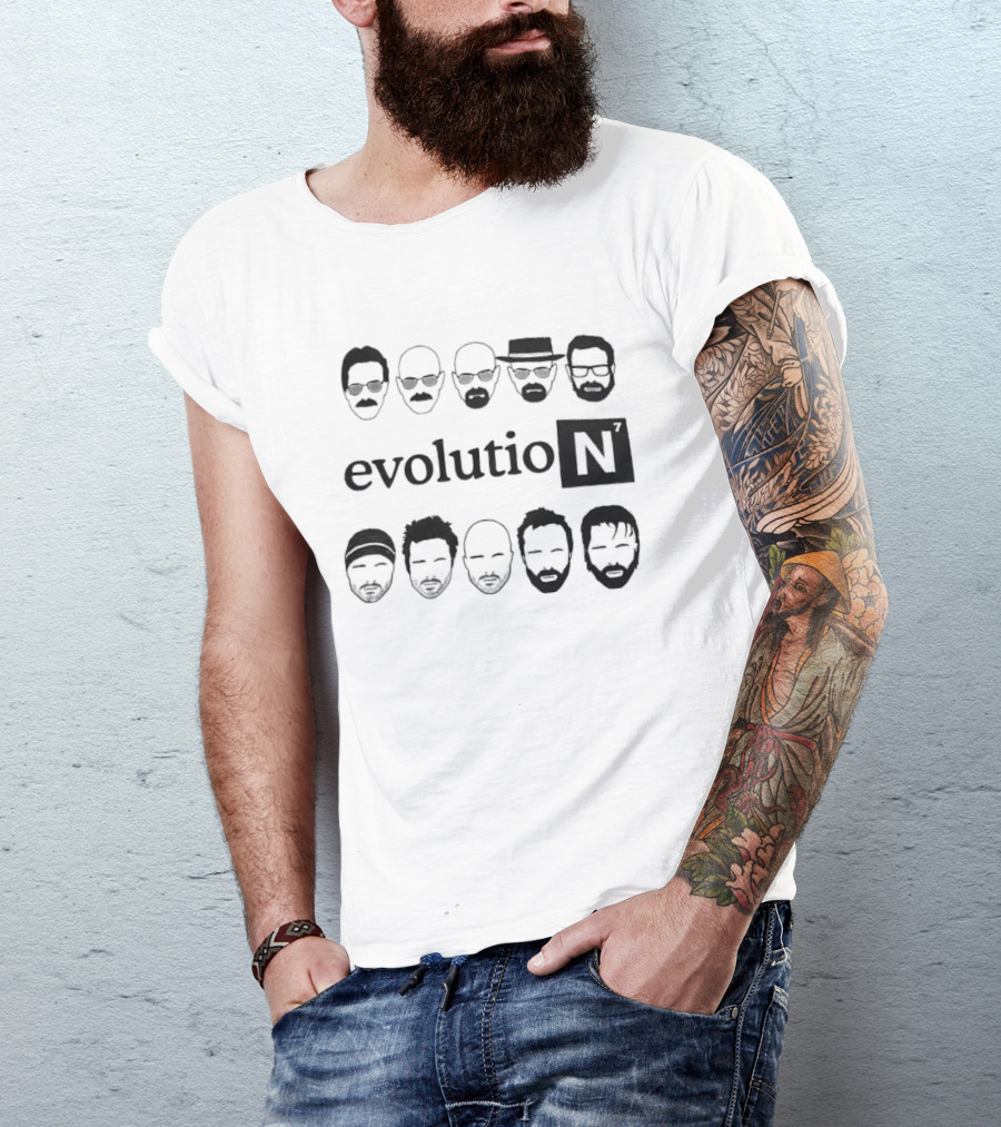 Breaking Bad Evolution Character Silhouettes Walter White Jesse Pinkman T-Shirt