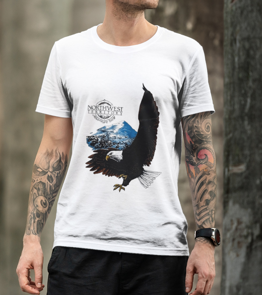 Northwest Territory Adventure Eagle Majestic Mountain Scene T-Shirt