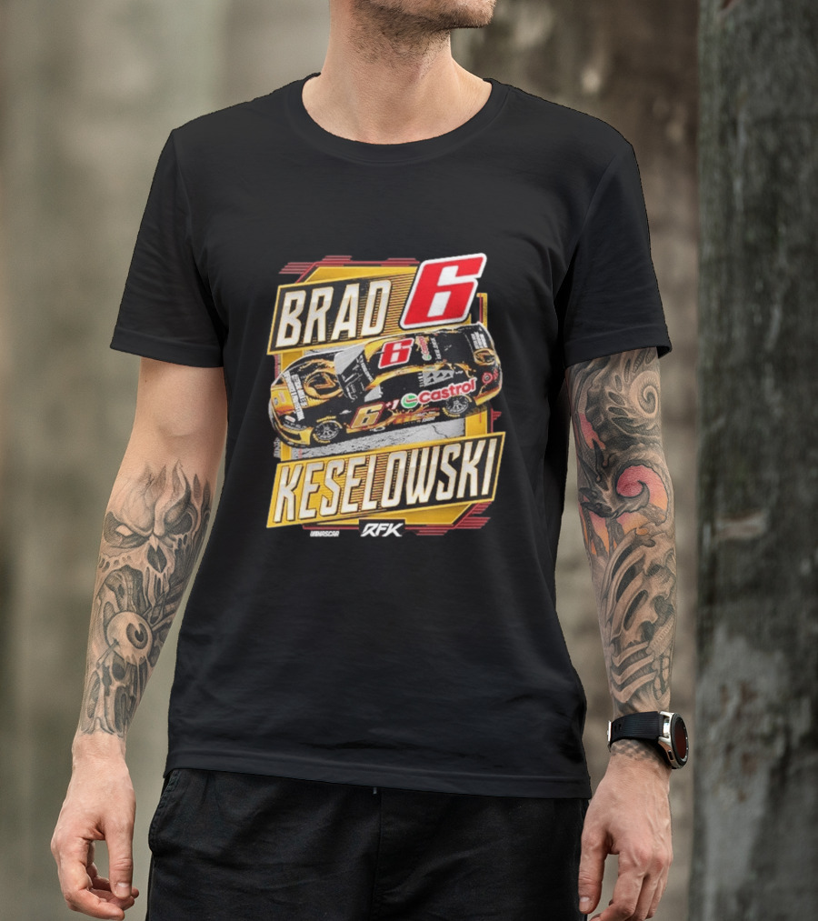Brad Keselowski RFK Racing NASCAR Castrol Number 6 T-Shirt
