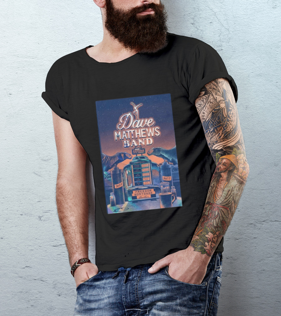 Dave Matthews Band Camden New Jersey July 10 And 11 2026 Freedom Mortgage Pavilion T-Shirt