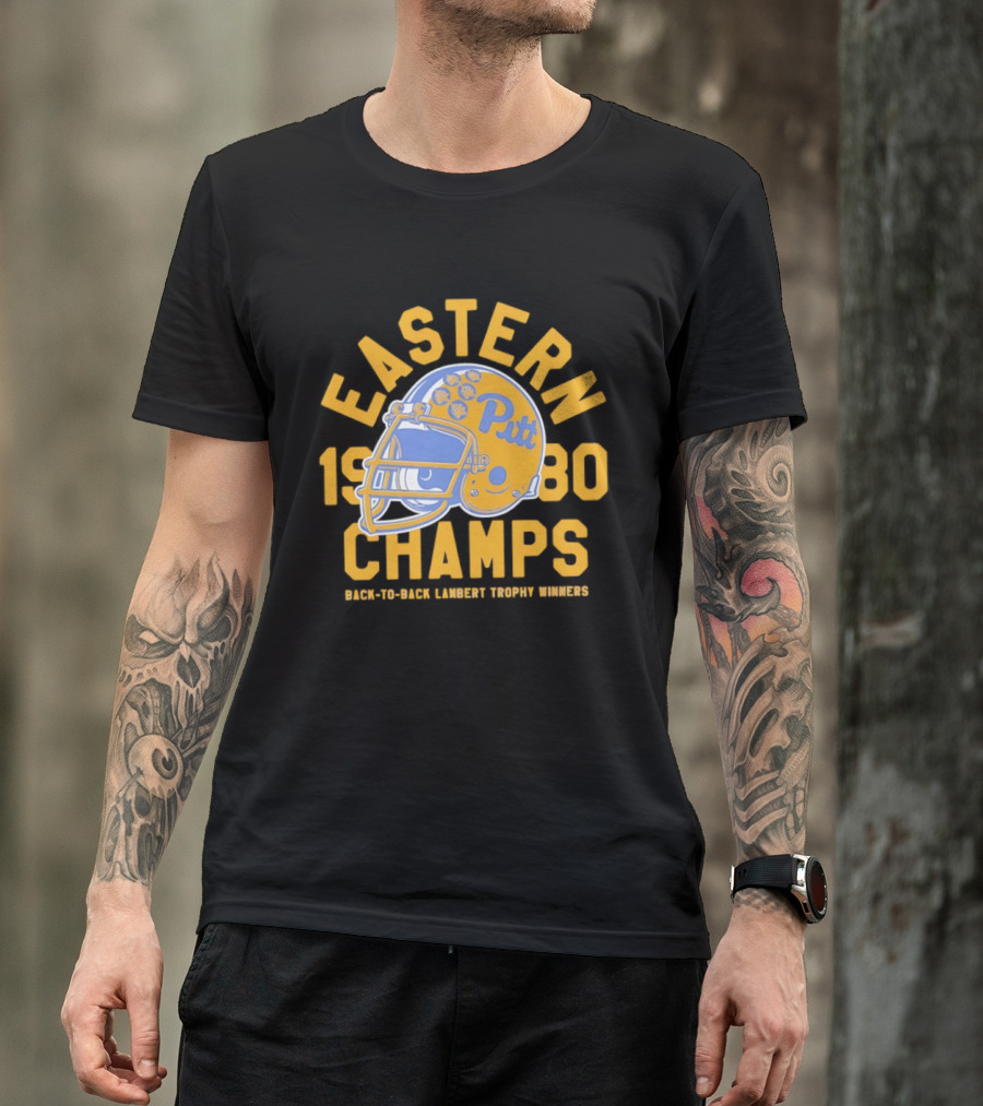 Eastern 1980 Champs Pitt Back To Back Lambert Trophy Winners Football Helmet T-Shirt