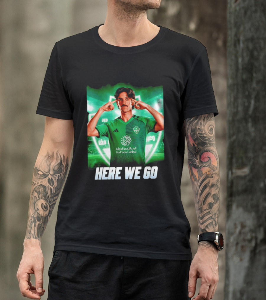Francisco Trincão Al Ahli Transfer Here We Go Green Jersey T-Shirt