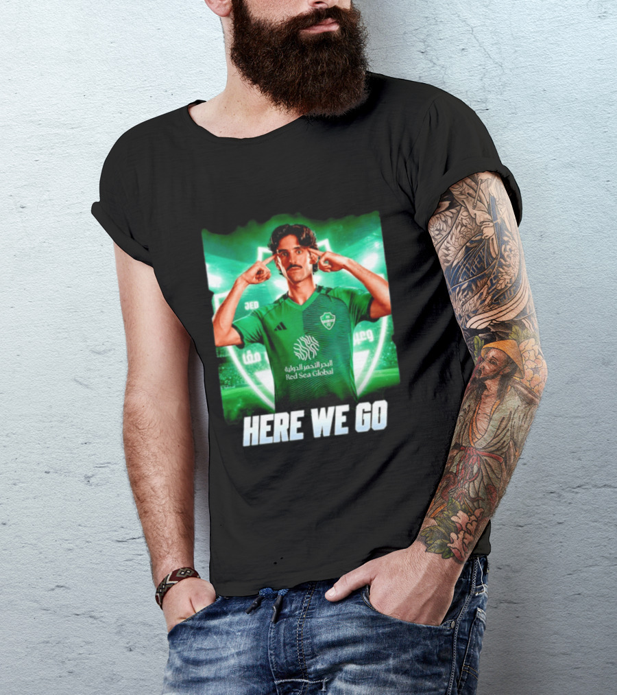 Francisco Trincão Al Ahli Transfer Here We Go Green Jersey T-Shirt
