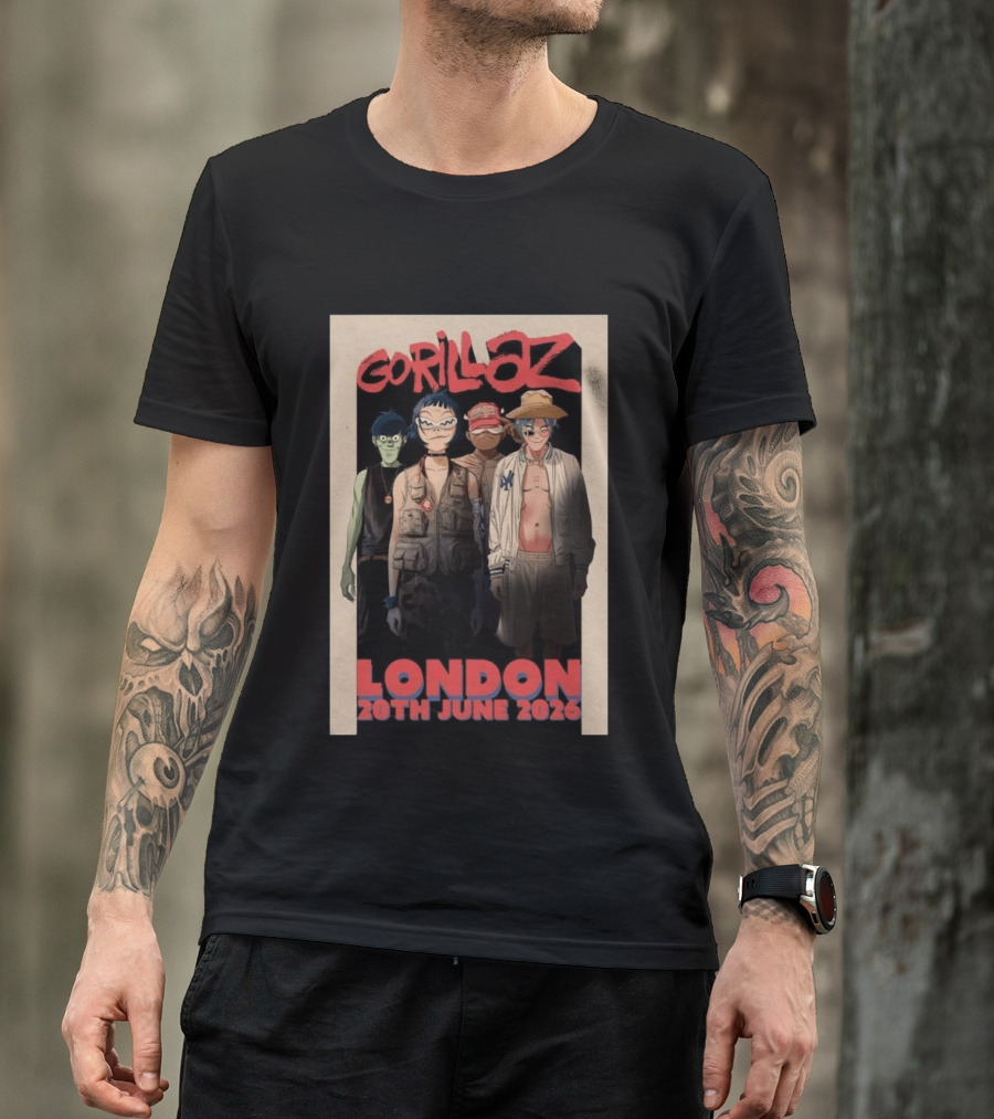 GORILLAZ London 20th June 2026 Event T-Shirt