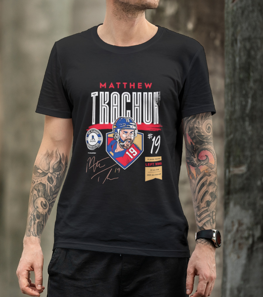 Matthew Tkachuk No19 Florida Panthers Left Wing Hockey Player T-Shirt