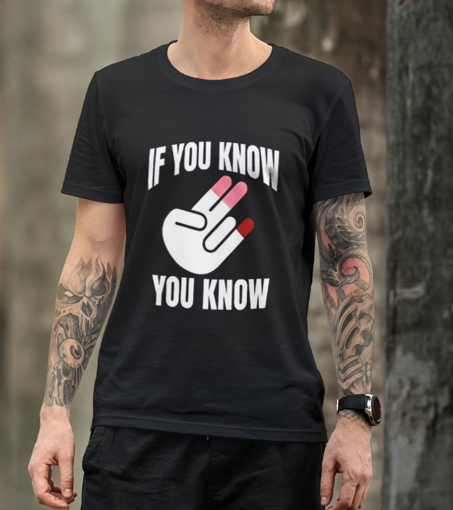 If You Know You Know Hand Gesture IYKYK Text And Finger T-Shirt